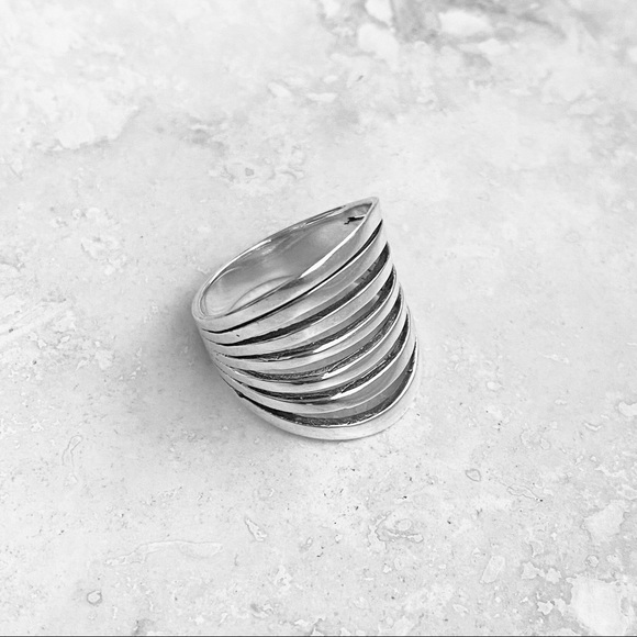 Sterling Silver Statement Ring, Boho Ring, Silver Ring - Picture 7 of 9